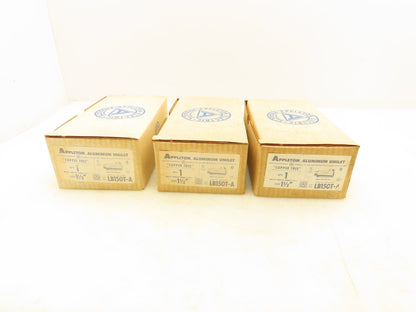 Appleton LB150T-A Electric Conduit LB 1-1/2" Aluminum Unilet EMT Lot of 3
