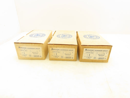 Appleton LB150T-A Electric Conduit LB 1-1/2" Aluminum Unilet EMT Lot of 3