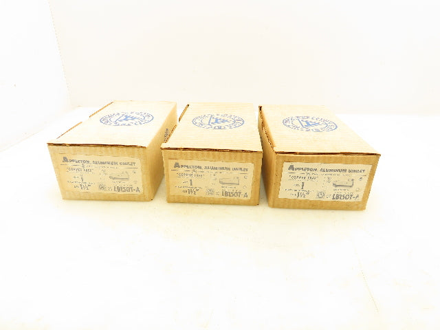 Appleton LB150T-A Electric Conduit LB 1-1/2" Aluminum Unilet EMT Lot of 3