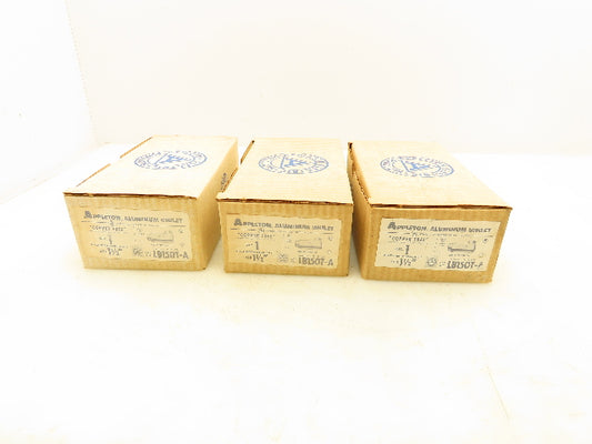 Appleton LB150T-A Electric Conduit LB 1-1/2" Aluminum Unilet EMT Lot of 3