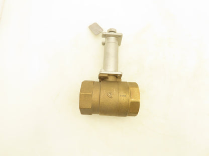 B12AE 600 CWP Brass Ball Valve Stainless Extension 2" NPT