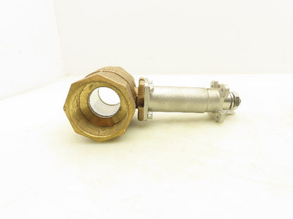 B12AE 600 CWP Brass Ball Valve Stainless Extension 2" NPT