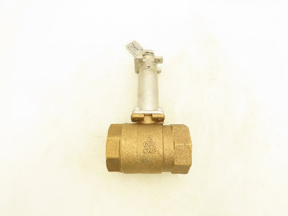 B12AE 600 CWP Brass Ball Valve Stainless Extension 2" NPT