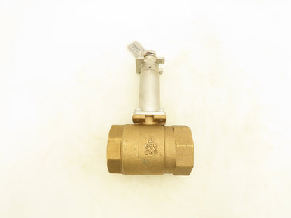 B12AE 600 CWP Brass Ball Valve Stainless Extension 2" NPT