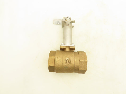 B12AE 600 CWP Brass Ball Valve Stainless Extension 2" NPT