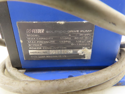 Neptune Nihon Chemical Solenoid Drive Pump Feeder 11GPD