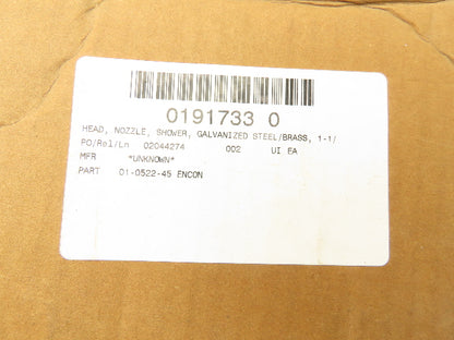 Encon 01-0522-45 Emergency Shower Station Stay Open Brass Valve 30 GPM