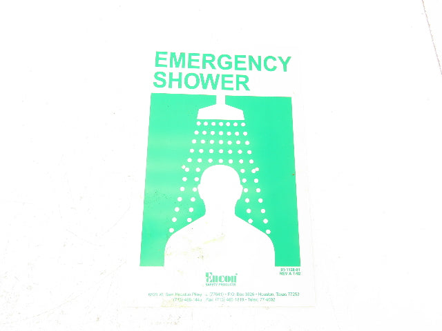 Encon 01-0522-45 Emergency Shower Station Stay Open Brass Valve 30 GPM