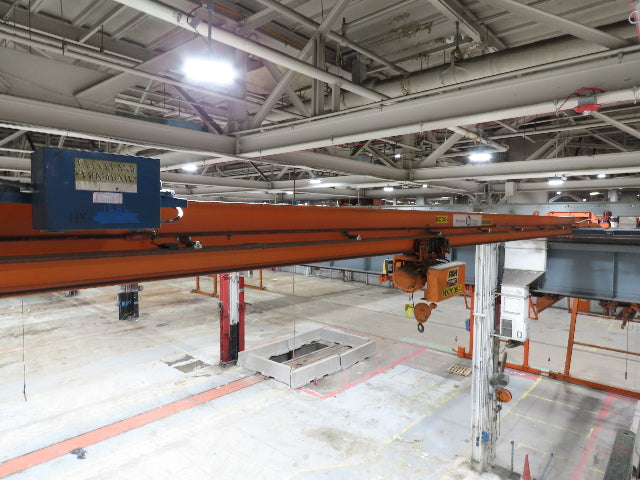 Cleveland Tramrail P&H 2 Ton Underhung Bridge Crane 45' 10" Span Magnetek Remote