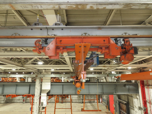 Cleveland Tramrail P&H 2 Ton Underhung Bridge Crane 45' 10" Span Magnetek Remote