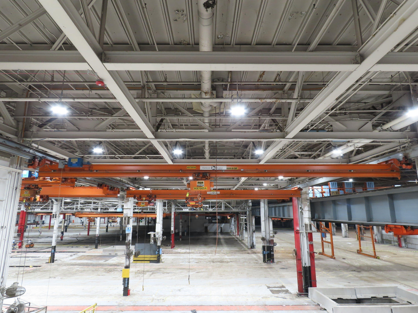 Cleveland Tramrail P&H 2 Ton Underhung Bridge Crane 45' 10" Span Magnetek Remote