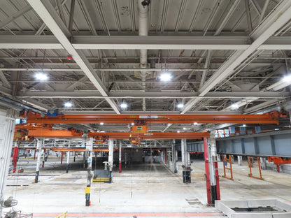 Cleveland Tramrail P&H 2 Ton Underhung Bridge Crane 45' 10" Span Magnetek Remote