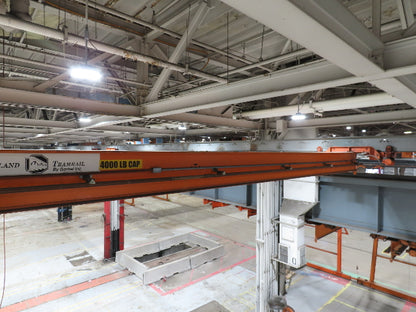 Cleveland Tramrail P&H 2 Ton Underhung Bridge Crane 45' 10" Span Magnetek Remote