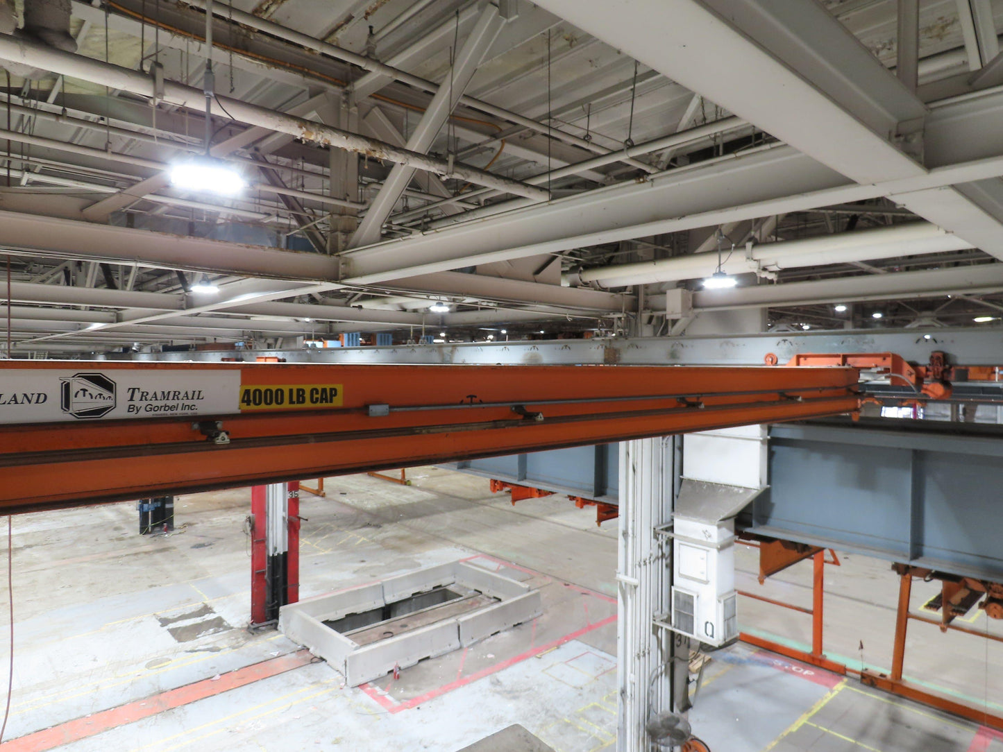 Cleveland Tramrail P&H 2 Ton Underhung Bridge Crane 45' 10" Span Magnetek Remote
