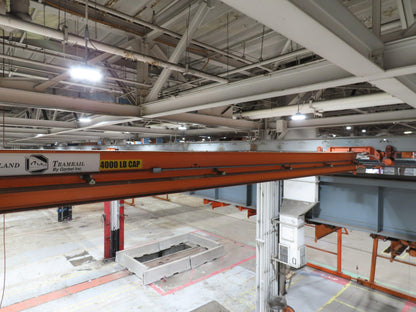 Cleveland Tramrail P&H 2 Ton Underhung Bridge Crane 45' 10" Span Magnetek Remote