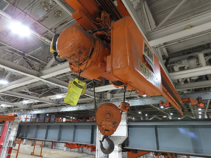 Cleveland Tramrail P&H 2 Ton Underhung Bridge Crane 45' 10" Span Magnetek Remote