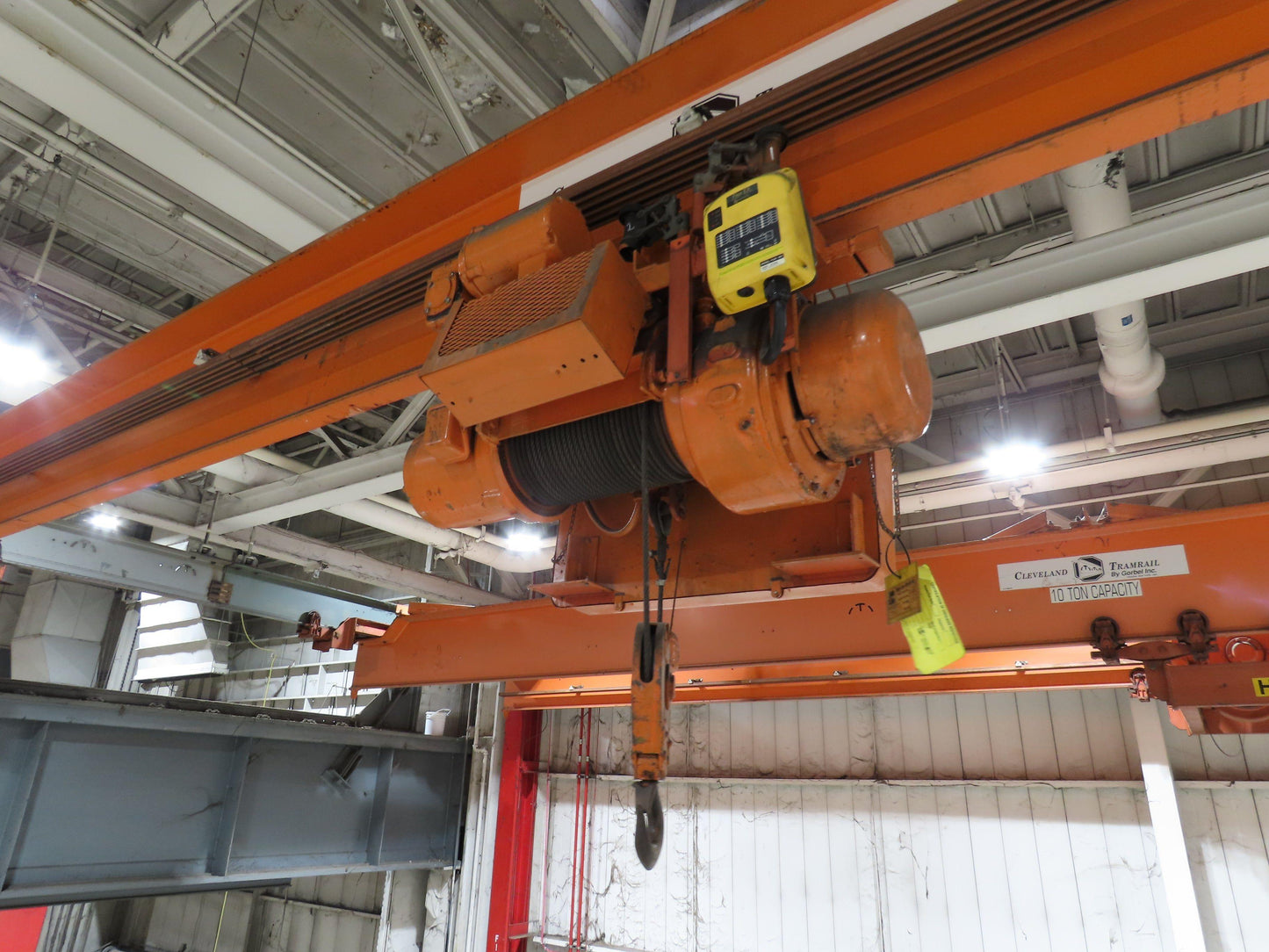 Cleveland Tramrail P&H 2 Ton Underhung Bridge Crane 45' 10" Span Magnetek Remote
