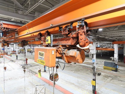 Cleveland Tramrail P&H 4 Ton Underhung Bridge Crane 45' 10" Span w/Remote