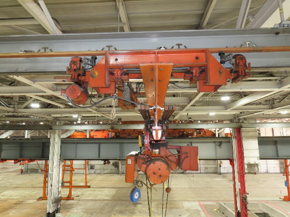 Cleveland Tramrail P&H 4 Ton Underhung Bridge Crane 45' 10" Span w/Remote