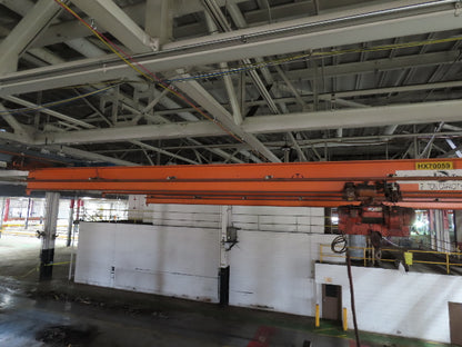 Cleveland Tramrail P&H 2 Ton Single Girder Underhung Bridge Crane 45' 10" Span