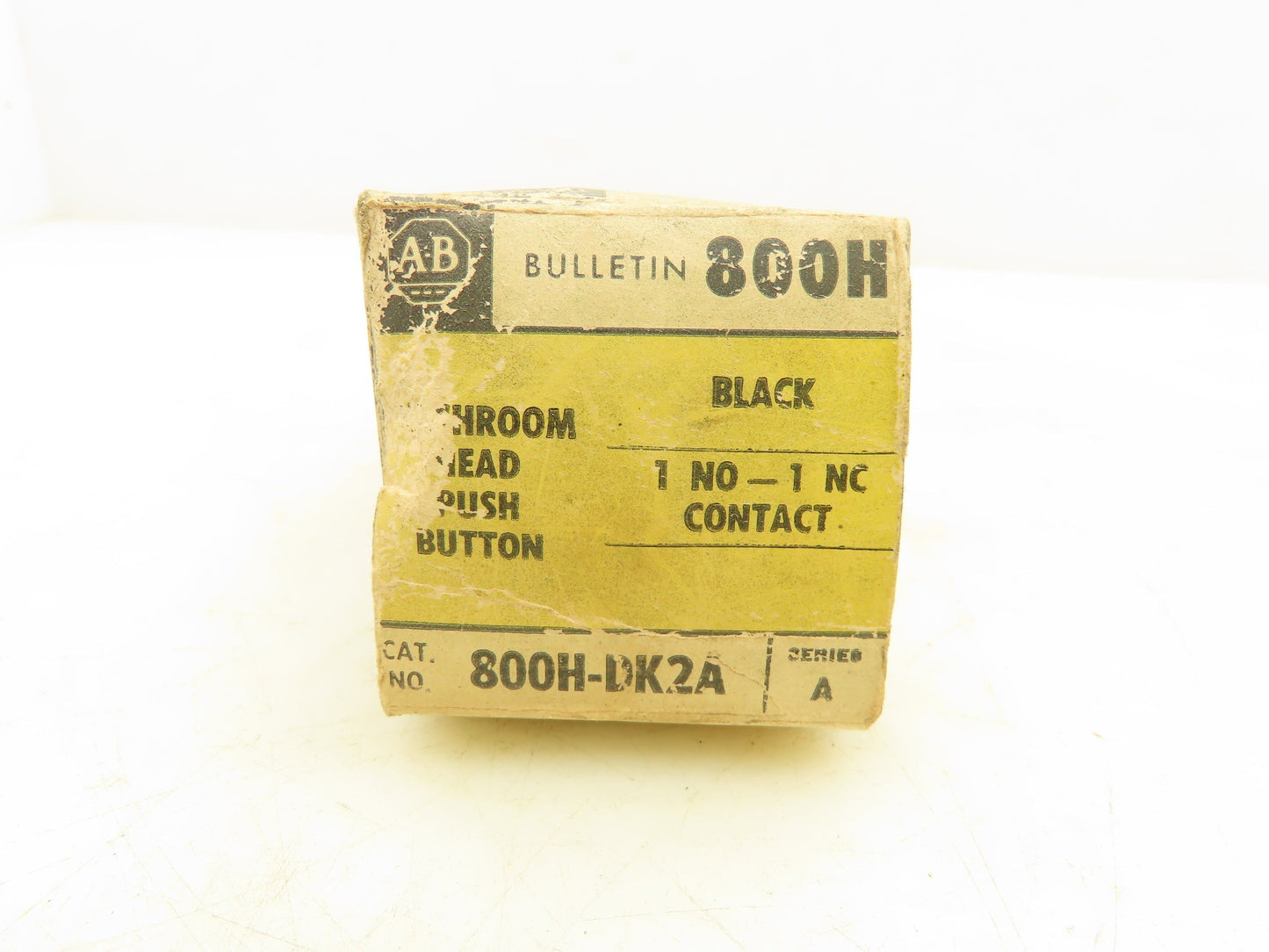 Allen Bradley 800H-DK2A Mushroom Head Push Button Black Ser A 1 NO 1 NC