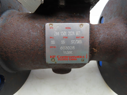 KF Contromatics Z441501212AM7 2" Steel Flanged Ball Valve Class 150 4 Bolt
