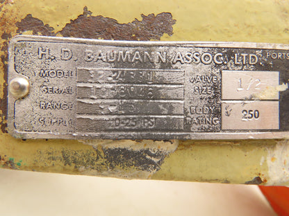 H.D. Baumann 32-24 331 Diaphragm Control Valve 1/2" Threaded 250 Bronze 5-15 PSI