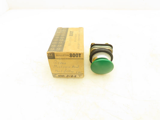 Allen Bradley 800T-D1D2 Mushroom Head Push Button Momentary 30mm 1 NC Contacts