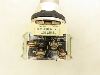 Allen Bradley 800T-N61KK4 Keyed Selector Switch 4 Position Maintained 30mm Ser N