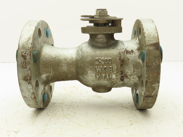 KTM EB862R-43/42ET-30 2" Steel Flanged Ball Valve Class 300 8 Bolt 720 Psi