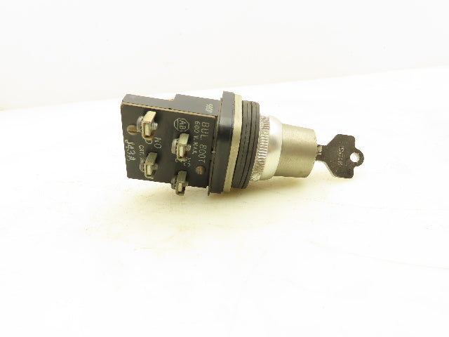 Allen Bradley 800T-J43A Keyed Selector Switch 3 Position 1 NO 1 NC Series N