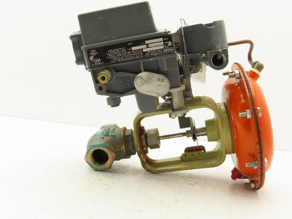 Fisher 32-24 588 Diaphragm Valve 1/2" 316 Flanged FieldVue Positioner 5-15 PSI