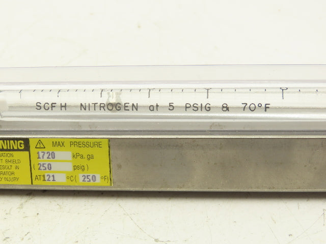ABB 10A6132AB2B1X 5" Flow Meter 250PSIG 50 SCFH 1/4" NPT 1/4-25-G5