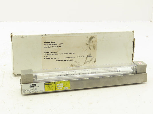 ABB 10A6132AB2B1X 5" Flow Meter 250PSIG 50 SCFH 1/4" NPT 1/4-25-G5