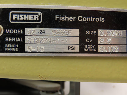 Fisher 32-24 588 Diaphragm Valve 1/2" 316 Flanged FieldVue Positioner 5-15 PSI