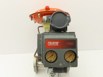Fisher 32-24 588 Diaphragm Valve 1/2" 316 Flanged FieldVue Positioner 5-15 PSI