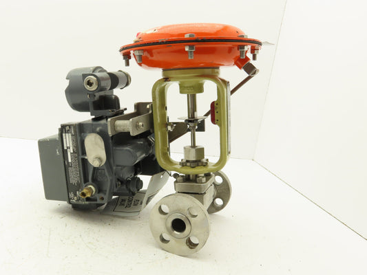 Fisher 32-24 588 Diaphragm Valve 1/2" 316 Flanged FieldVue Positioner 5-15 PSI