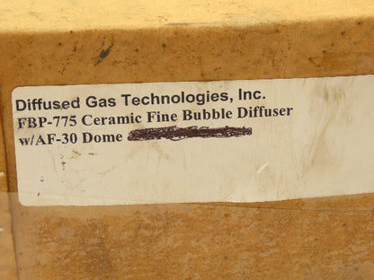 Diffused Gas Tech. FBP-775 Ceramic Fine Bubble Diffuser w/AF-30 Dome 1" Npt