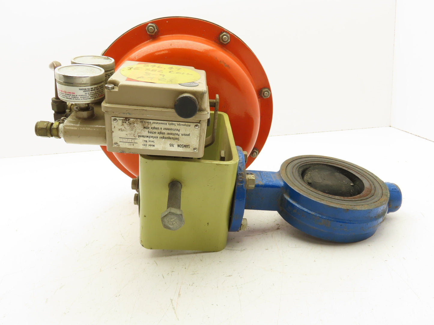 H.D. Baumann 21000 Pneumatic Diaphragm Butterfly Control Valve Positioner 3"