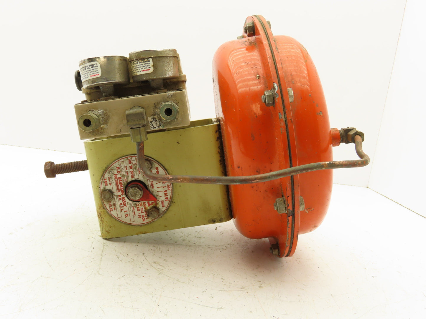 H.D. Baumann 21000 Pneumatic Diaphragm Butterfly Control Valve Positioner 2"