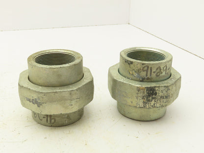 A/SA105 2" Threaded Pipe Fitting Union Lot of 2