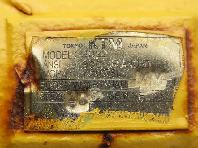 KTM EB862R-43/42ET-3C 2" Steel Flanged Ball Valve Class 300 8 Bolt 720 Psi