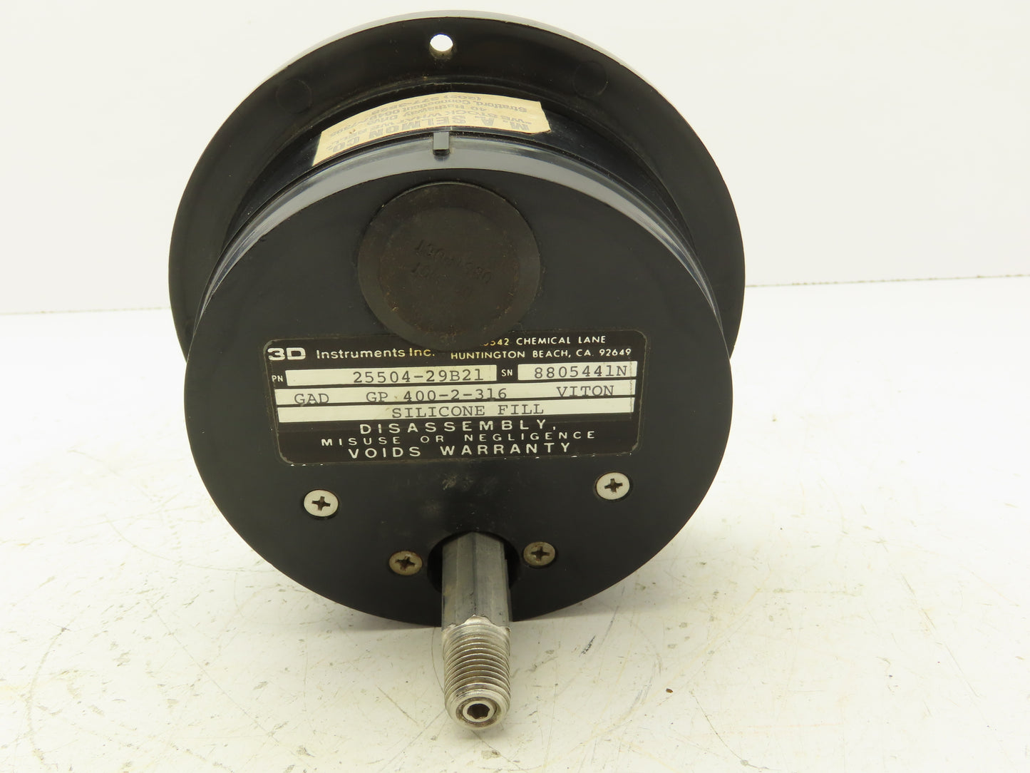 3D  Instruments 25504-29B21 Accu-Drive Pressure Gauge 4-1/2" 0-1000Psi 1/4" NPT
