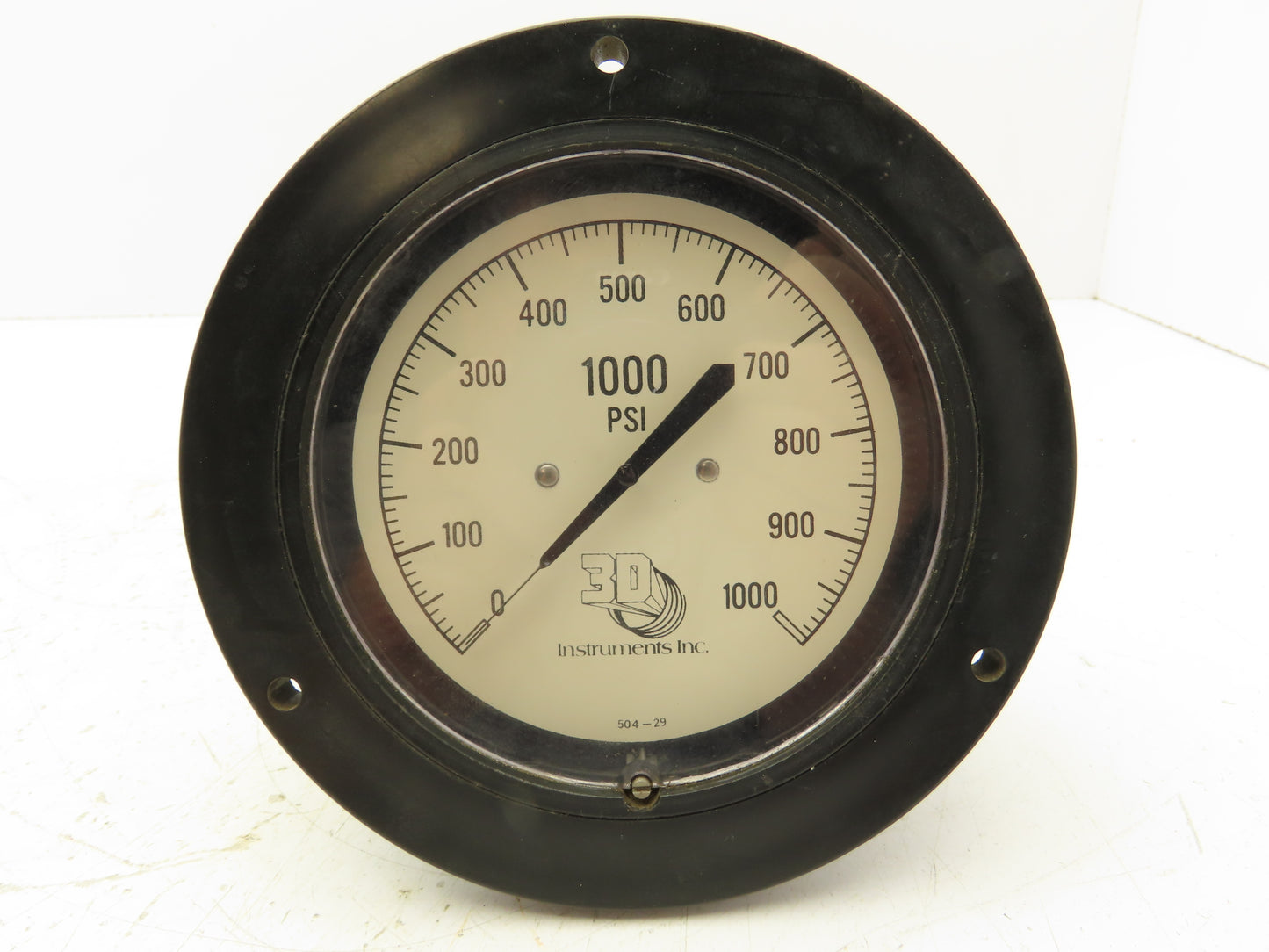 3D  Instruments 25504-29B21 Accu-Drive Pressure Gauge 4-1/2" 0-1000Psi 1/4" NPT