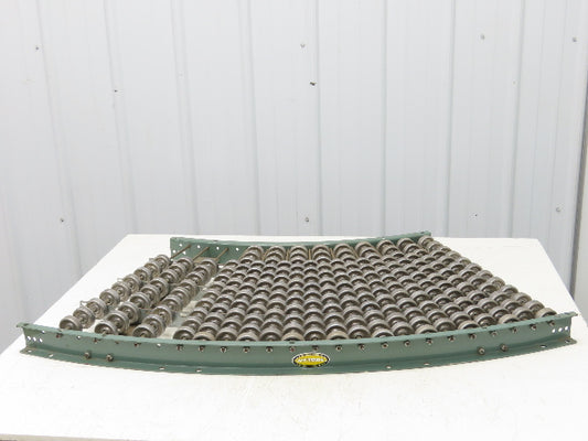 Hytrol 24"x 45° Curve Steel Skate Wheel Roller Gravity Conveyor Section