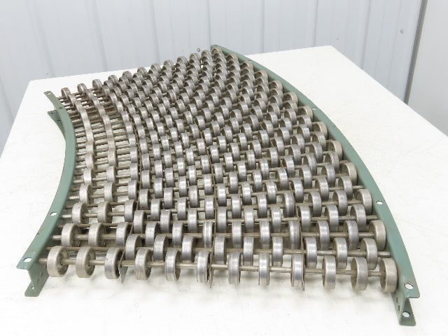 Hytrol 24"x 45° Curve Steel Skate Wheel Roller Gravity Conveyor Section