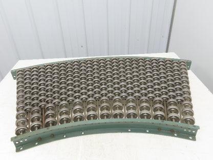 Hytrol 24"x 45° Curve Steel Skate Wheel Roller Gravity Conveyor Section