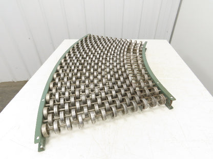 Hytrol 24"x 45° Curve Steel Skate Wheel Roller Gravity Conveyor Section
