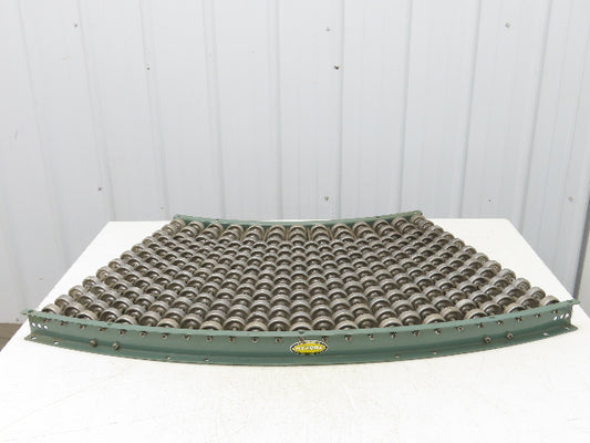 Hytrol 24"x 45° Curve Steel Skate Wheel Roller Gravity Conveyor Section