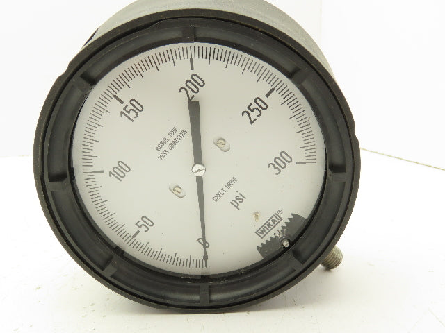 Wika Pressure Gauge Direct Drive 4" Dial 0-300Psi 1/2"NPT Inconel Tube